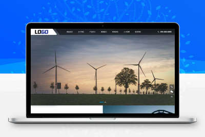 (自适应手机端)环保企业网站pbootcms模板 全屏滚屏网站源码下载